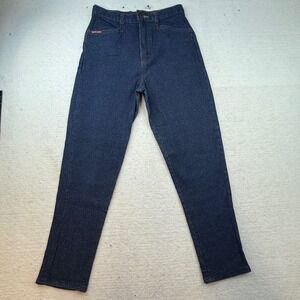 Shades Y2K Women Vtg Blue Textured Pattern High Rise Jeans Size 11 waffle‎ look